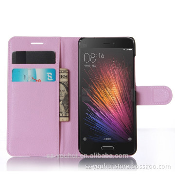 Factory direct sale for xiaomi Mi 5 back cover leather case